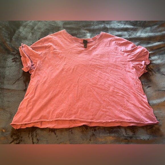 wild fable Tops - NWOT Wild Fable Light Purple Cropped Shirt Size XXL
